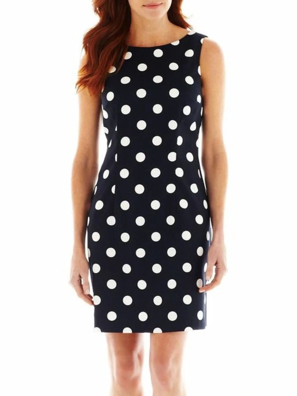 Alyx Black Midi Dress with White Polka Dots